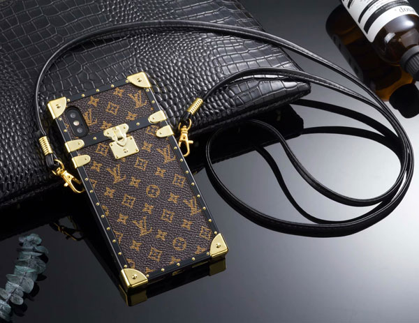 Louis+Vuitton+Eye+Trunk+Case+iPhone+X+Strap+Monogram+LV+Authentic+