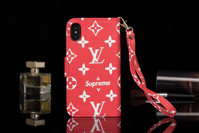 Louis Vuitton x Supreme iPhone 7 Plus Folio - Red Phone Cases