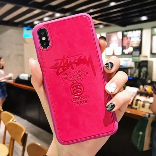 Stussy PU Leather Phone Case For iPhone XS iPhone 6 7 8 Plus Xr X Xs ...