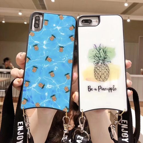 Pineapple Curved Glass TPU Phone Case