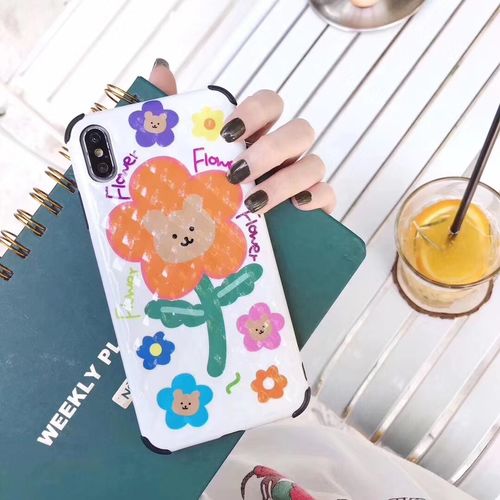Flower bear double-sided phone case | Yescase Store