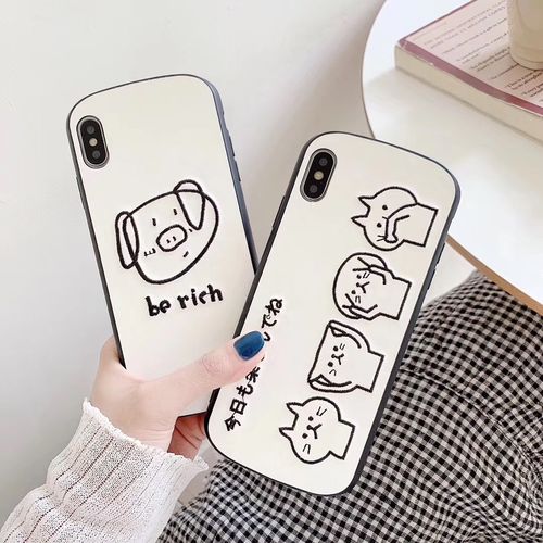 Embroidery pigs four cats phone case | Yescase Store