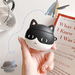 Cartoon Black Cat Airpods 1 Case for Apple Airpods 2 | Yescase Store