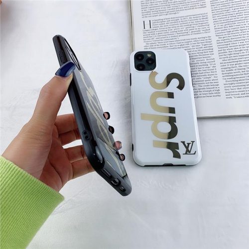 Glass supreme x louis vuitton iphone 11 pro max case-Yescase Store